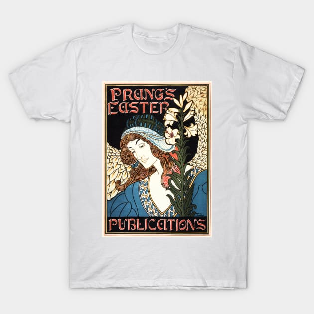 PRANG'S EASTER PUBLICATIONS by Louis Rhead Art Nouveau Lithograph T-Shirt by vintageposters